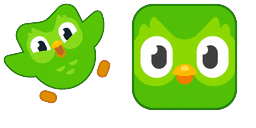 Cursor preview: Duolingo Duo Owl & App Icon Cursor - 1 - cute-cursor.com