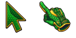 Cursor preview: Vice Emerald Gold - 30 - cute-cursor.com