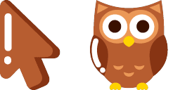Cursor preview: Minimal Owl - 66 - cute-cursor.com