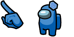 Cursor preview: Diamond Sparkle Crewmate - 66 - cute-cursor.com