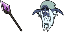 Cursor preview: Master Wortlop and Staff - 67 - cute-cursor.com