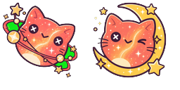 Podgląd kursora: Coral Cat Nebula Cursor - 63 - cute-cursor.com