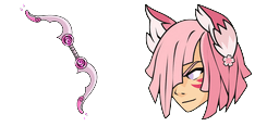 Cursor preview: Sakura Yumiko Bow Cursor - 1 - cute-cursor.com