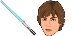 Cursor preview: Luke Skywalker - 66 - cute-cursor.com