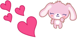 Cursor preview: PeachBunny - 65 - cute-cursor.com