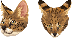 Cursor preview: Savannah Cat - 66 - cute-cursor.com