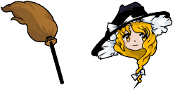 Cursor preview: Marisa Kirisame - 65 - cute-cursor.com