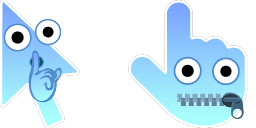 Cursor preview: Shush Silence - 65 - cute-cursor.com