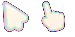 Cursor preview: Unicorn Rainbow Puff - 66 - cute-cursor.com