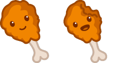 Cursor preview: Chicken Leg - 66 - cute-cursor.com