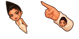 Cursor preview: Meme Cute Kylie Jenner Character - 66 - cute-cursor.com