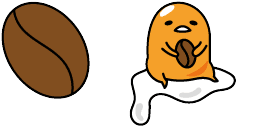 Cursor preview: Coffee & Lazy Gudetama Cursor Pack - 63 - cute-cursor.com