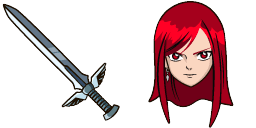 Cursor preview: Erza Scarlet Custom Cursor Pack - 66 - cute-cursor.com
