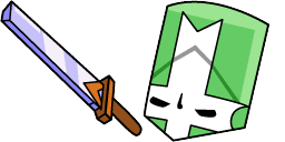 Cursor preview: Castle Crashers Custom Green Knight Cursor Pack - 64 - cute-cursor.com