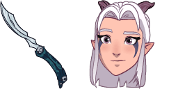 Cursor preview: Rayla Dragon Prince - 66 - cute-cursor.com