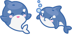 Cursor preview: Orca Pod - 65 - cute-cursor.com