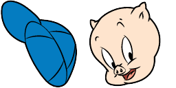 Cursor preview: Porky Pig - 1 - cute-cursor.com