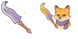 Cursor preview: Lilac Moon Glaive Cursor - 1 - cute-cursor.com