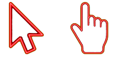 Cursor preview: Dark Red Glowing - 67 - cute-cursor.com