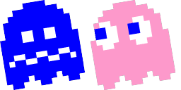 Cursor preview: Pinky and Blue Ghost - 56 - cute-cursor.com
