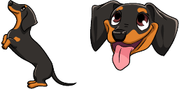 Cursor preview: Dachshund Wiener - 66 - cute-cursor.com