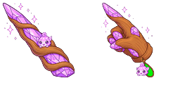 Cursor preview: Spiral Crystal Wand - 66 - cute-cursor.com
