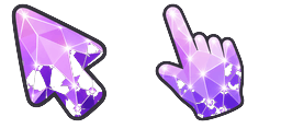 Cursor preview: Cute Amethyst Crystal Cut - 66 - cute-cursor.com