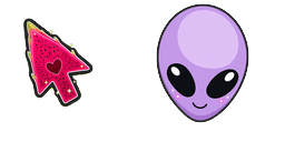 Cursor preview: Dragonfruit Cosmic Alien Cursor - 66 - cute-cursor.com