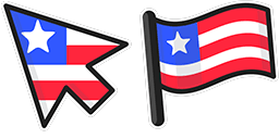 Cursor preview: Liberia Flag - 66 - cute-cursor.com