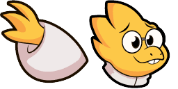 Cursor preview: Alphys - 1 - cute-cursor.com