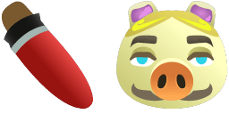 Cursor preview: Chops Pig - 66 - cute-cursor.com