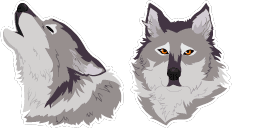 Cursor preview: Wolf - 66 - cute-cursor.com