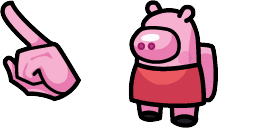 Cursor preview: Peppa Pig Crewmate - 66 - cute-cursor.com