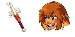 Cursor preview: Ember Kaya Spear Cursor - 65 - cute-cursor.com