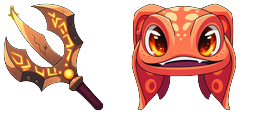 Cursor preview: Ember Fizz Trident Cursor - 1 - cute-cursor.com