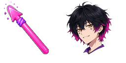 Cursor preview: Neon Hisoka Candy Cursor - 1 - cute-cursor.com
