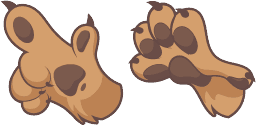 Cursor preview: Dog Paw - 66 - cute-cursor.com
