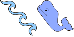 Cursor preview: Oceanic Whale - 1 - cute-cursor.com