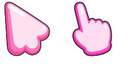 Cursor preview: Bubblegum Puff - 66 - cute-cursor.com