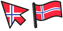 Cursor preview: Norway Flag - 64 - cute-cursor.com