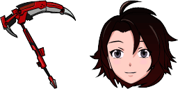 Cursor preview: Ruby Rose RWBY - 65 - cute-cursor.com