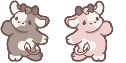 Cursor preview: Dancing Cow - 64 - cute-cursor.com