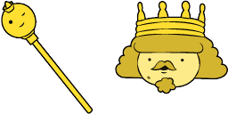 Cursor preview: King of Ooo & Scepter - 66 - cute-cursor.com