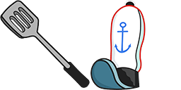 Cursor preview: Spatula HAT - 1 - cute-cursor.com