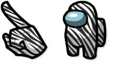 Cursor preview: Zebra Stripe Crewmate - 65 - cute-cursor.com