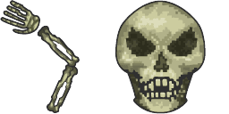 Cursor preview: Skeletron Skull - 65 - cute-cursor.com
