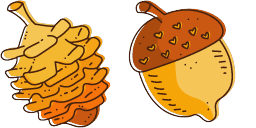 Cursor preview: Autumn Acorn - 1 - cute-cursor.com