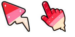 Cursor preview: Cute Strawberry Bolt - 64 - cute-cursor.com