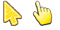 Cursor preview: 3D Lemon Pixel - 1 - cute-cursor.com