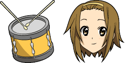 Cursor preview: Ritsu Tainaka - 67 - cute-cursor.com